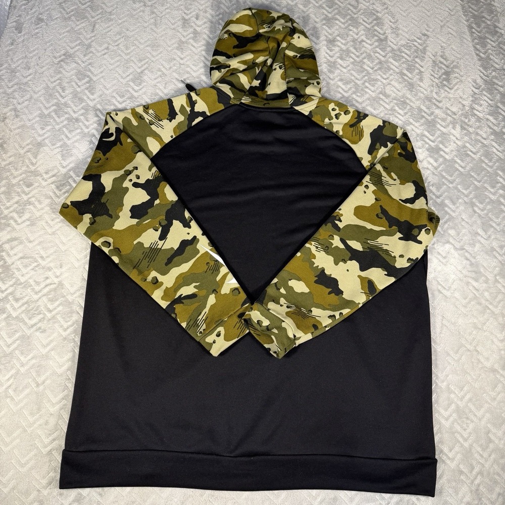 Nike Hoodie Mens 2XL Black Camo Dri-Fit Full Zip Training Jacket Sweatshirt